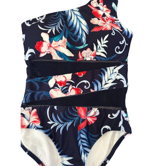 CARMEN MARC VALVO Floral Mesh Maritime Swimsuit Sz 8 NEW - Picture 4 of 6